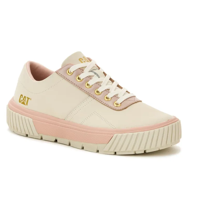 CAT - Amp Zapatilla Urbana Mujer Cuero Rosado Cat