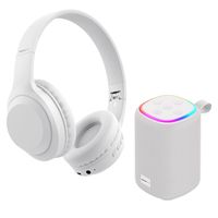 Kit Audifonos Y Parlante Gris