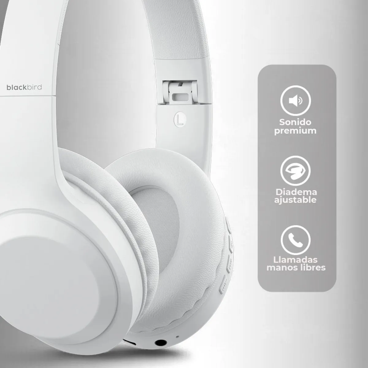 BLACKBIRD - Kit Audifonos Y Parlante Gris Blackbird