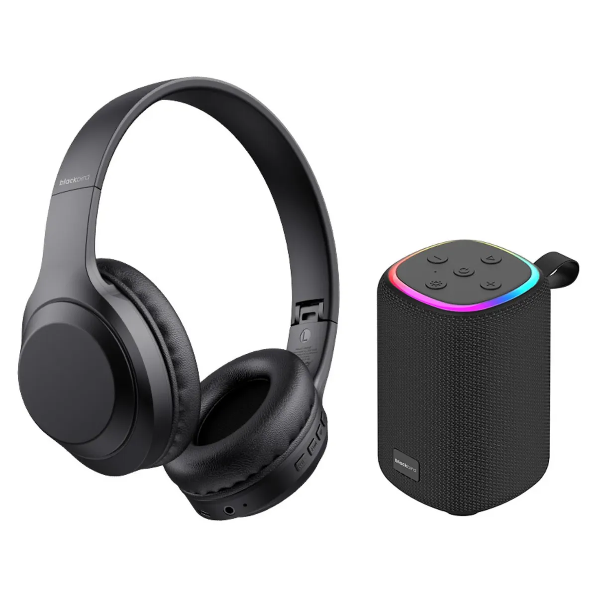 BLACKBIRD - Kit Audifonos Y Parlante Negro Blackbird