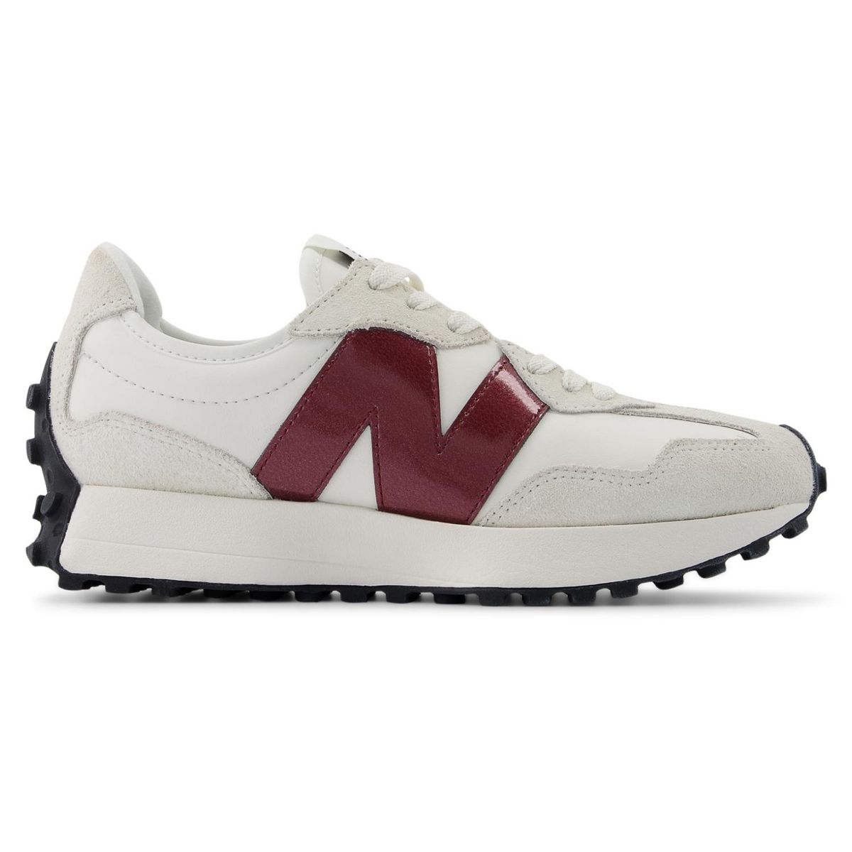NEW BALANCE - 327 Zapatilla Urbana Mujer Cuero Blanco New Balance