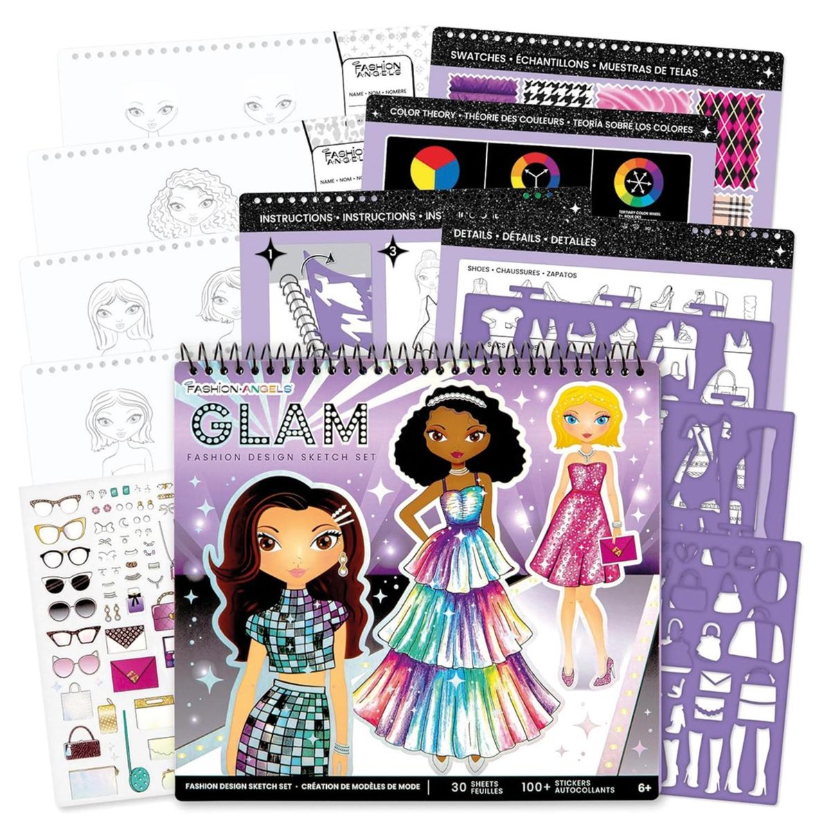 FASHION ANGELS - Libro Diseño Glam Fashion Fashion Angels