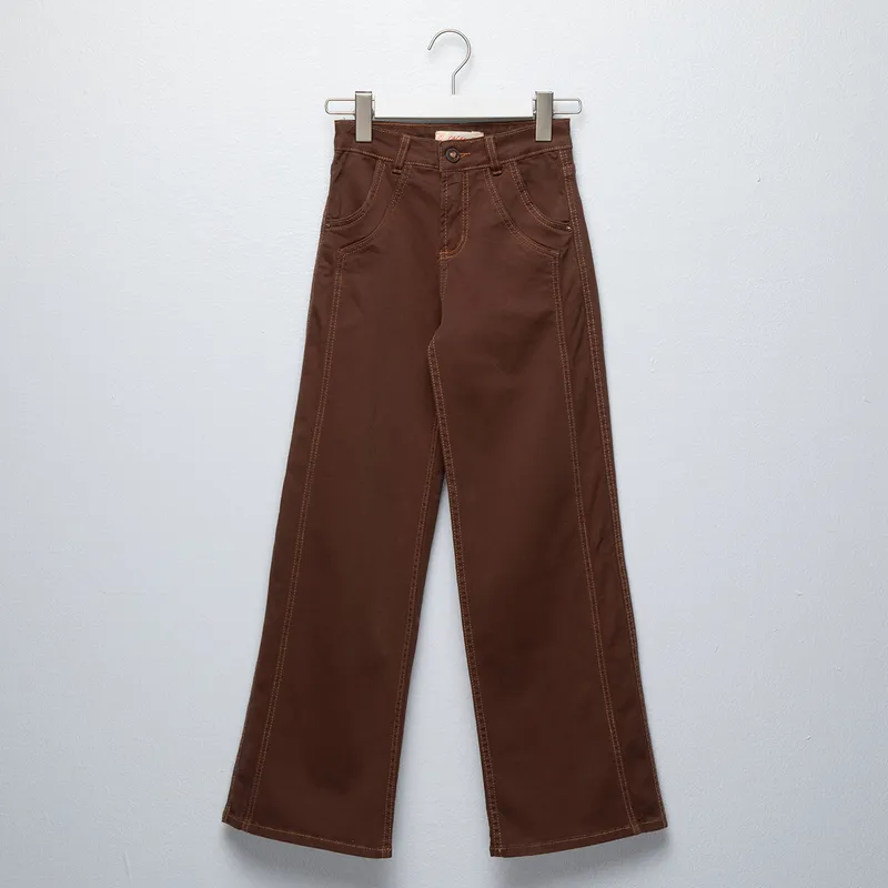 CACAO - Pantalón Algodón Niña Cacao