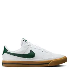 NIKE - Court Legacy Zapatilla Urbana Niño Cuero Blanco (34.5 a 37.5)