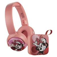 Combo Parlante y Audífonos Bluetooth Rosado