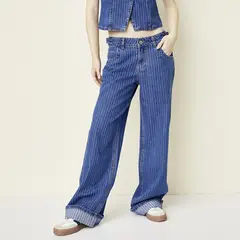 SYBILLA - Jeans Baggy Tiro Bajo Mujer