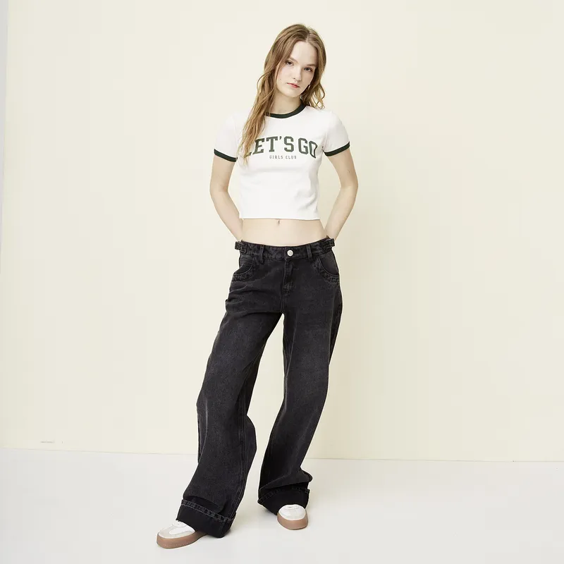 SYBILLA - Jeans Baggy Tiro Bajo Mujer Sybilla