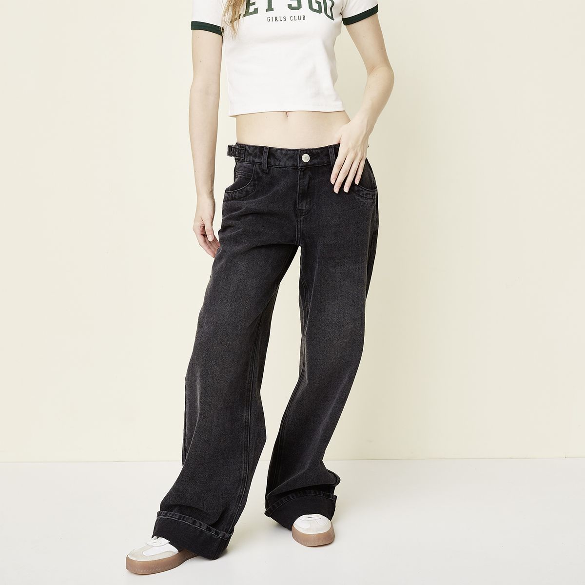 SYBILLA - Jeans Baggy Tiro Medio Mujer Sybilla