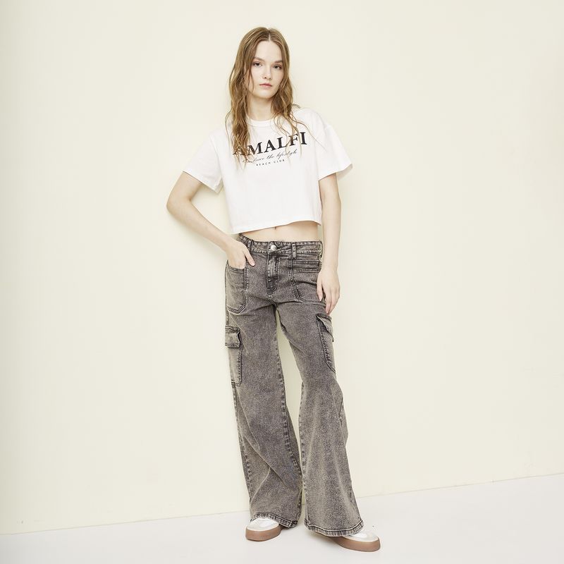 SYBILLA - Jeans Cargo Tiro Bajo Mujer Sybilla