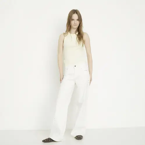 SYBILLA - Jeans Wide Leg Tiro Bajo Mujer
