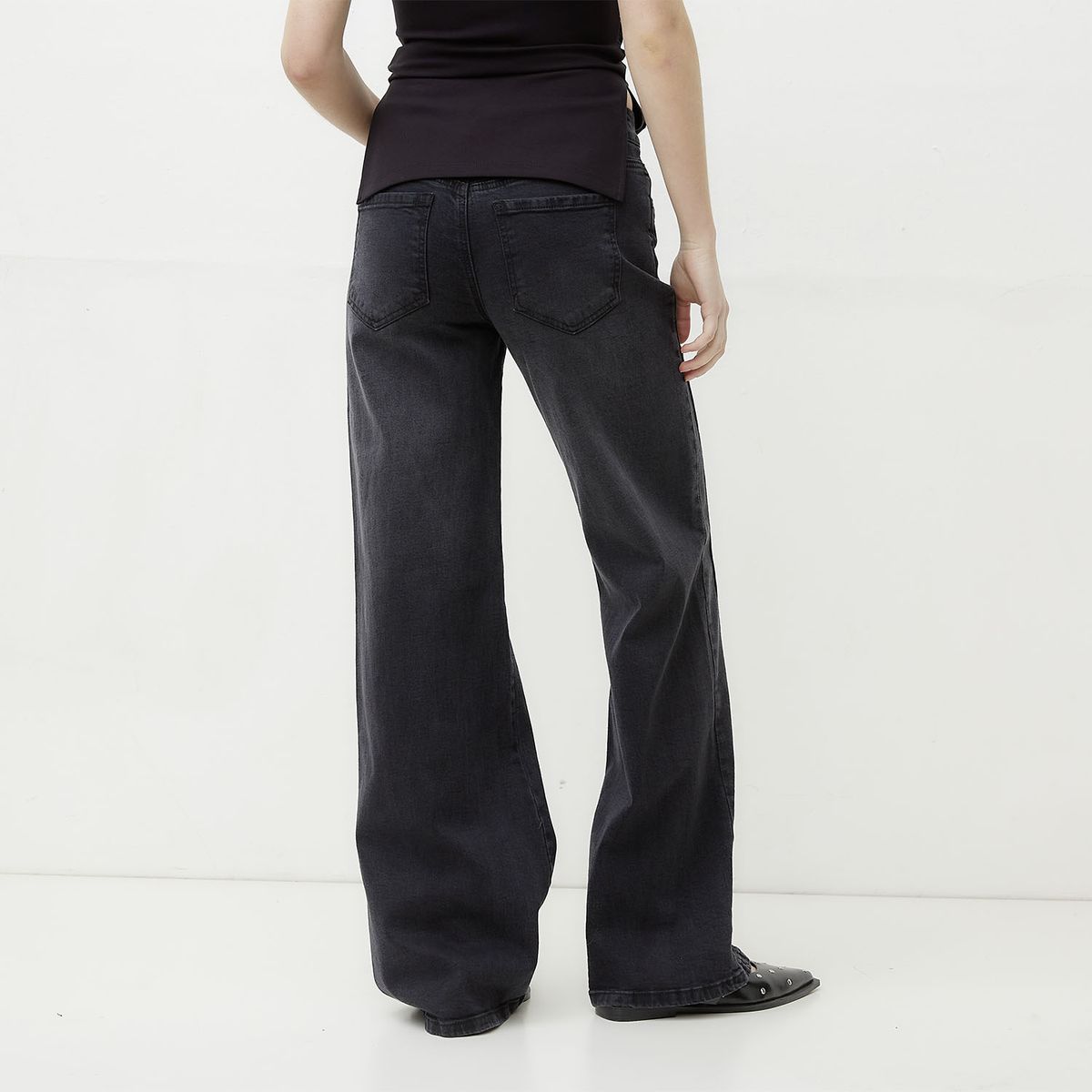 SYBILLA - Jeans Wide Leg Tiro Medio Mujer Sybilla