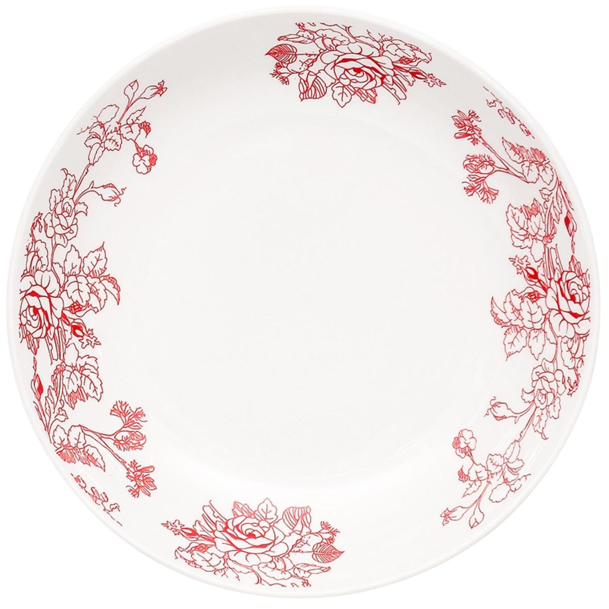 DORAL - Set 4 Platos Base Flor Cherry Porcelana Doral