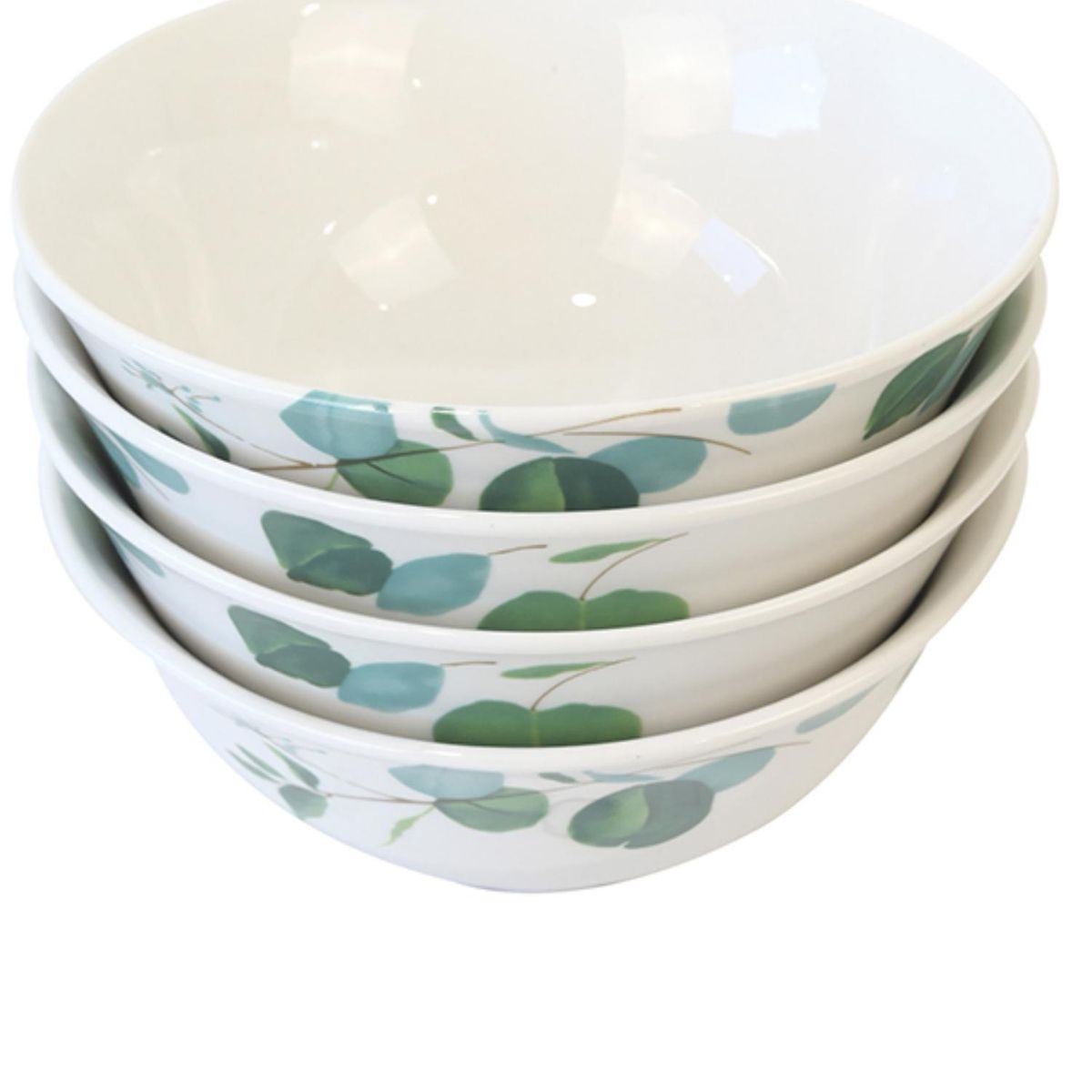 DORAL - Set 4 Bowls Postre Flor Verde Porcelana Doral