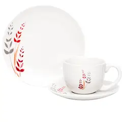 DORAL - Juego De Vajilla 12 Piezas Sofía Porcelana