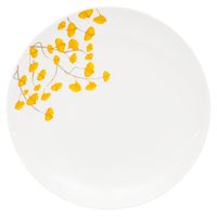 Set 4 Platos Pan Flor Amarillo Porcelana