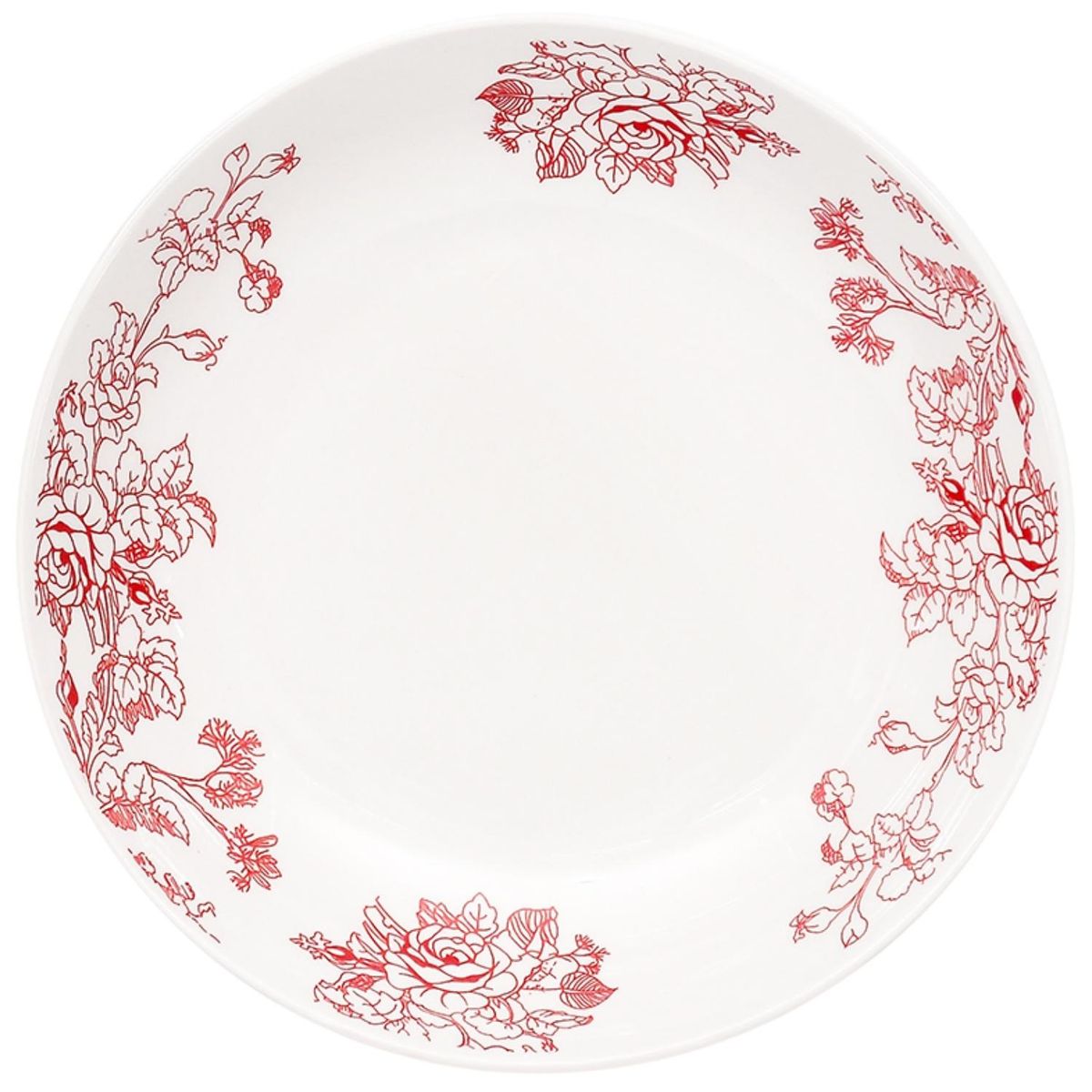 DORAL - Set 4 Platos Hondo Flor Cherry Porcelana Doral