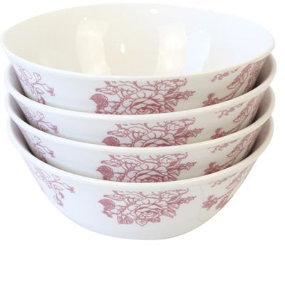 Imagen 2 del producto Set 4 Bowls Postre Flor Cherry Porcelana