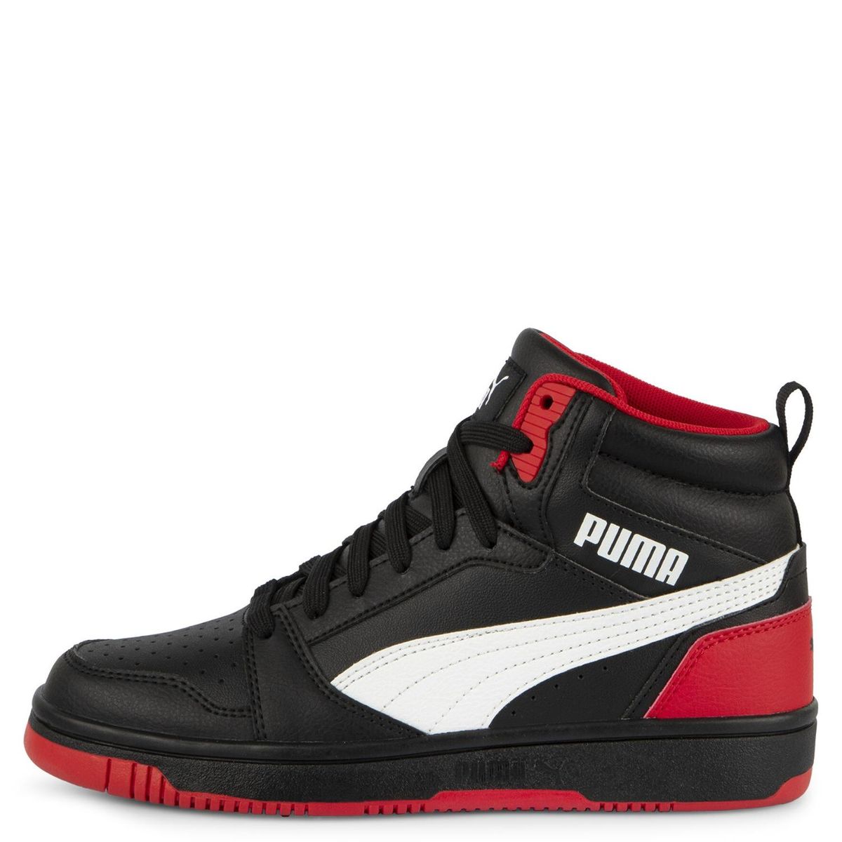 PUMA - Puma Rebound V6 Mid Jr Zapatilla Urbana Niño Negro (35.5 a 39) Puma