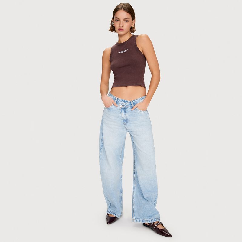 AMERICANINO - Jeans Wide Leg Tiro Bajo Mujer Americanino