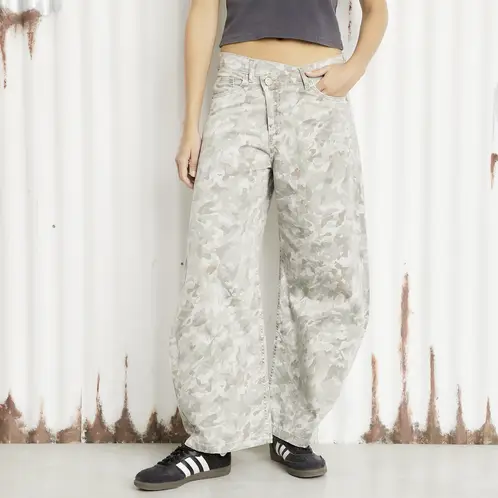 AMERICANINO - Jeans Baggy Tiro Bajo Algodón Mujer