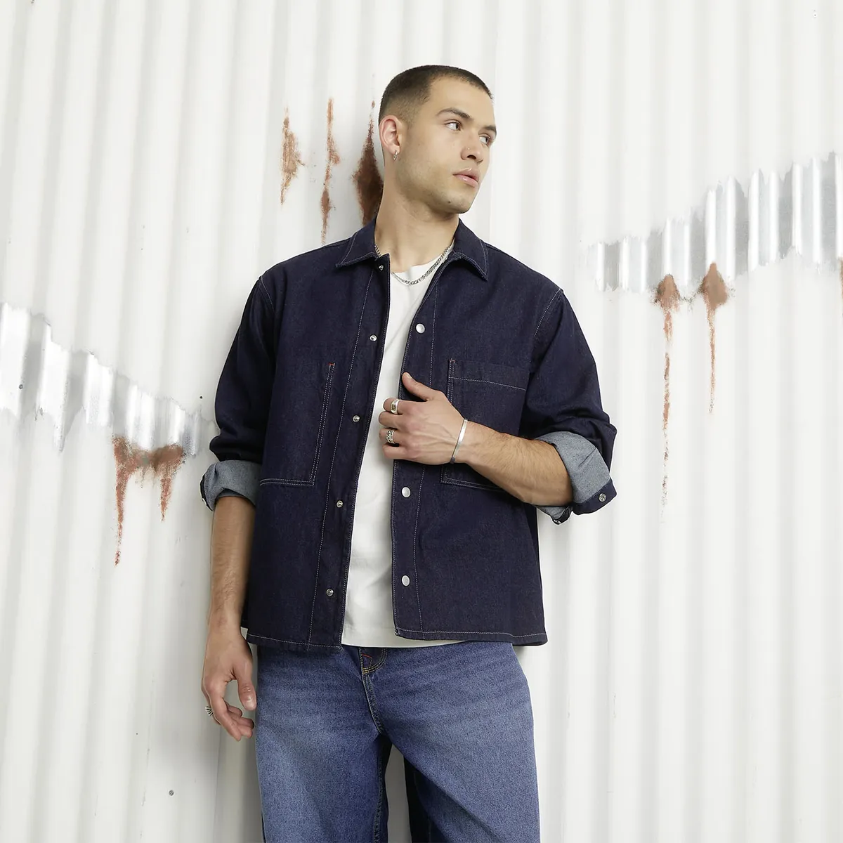 AMERICANINO - Chaqueta Sobre Camis Hombre Americanino