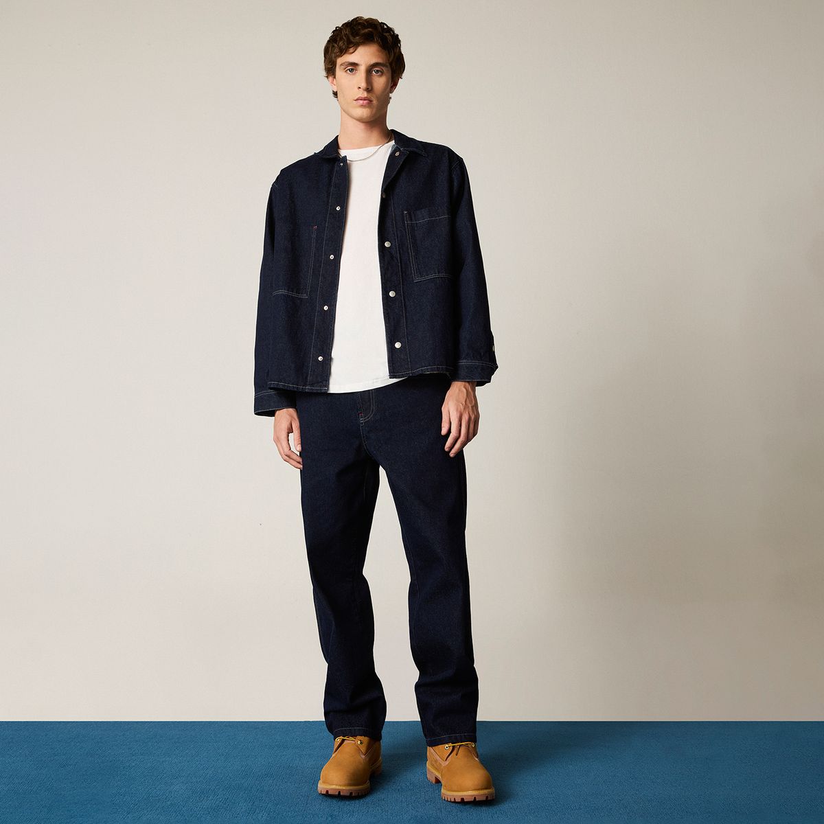 AMERICANINO - Jeans Straight Tiro Medio 100% Algodón Hombre Americanino