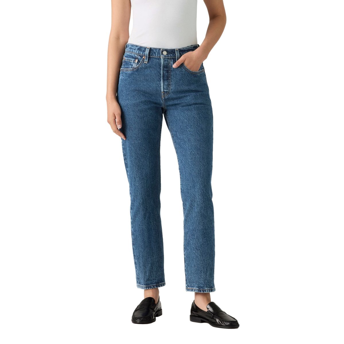 LEVIS - Jeans Mujer 501 Crop Celeste Levis