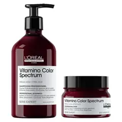 LOREAL PROFESSIONNEL - Set Profesional Cuidado Del Color Profundo Shampoo 500Ml + Máscara 250Ml Vitamino Color Spectrum