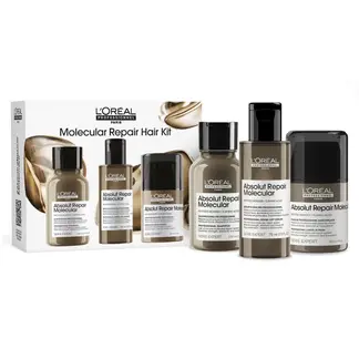 LOREAL PROFESSIONNEL - Set Reparación Molecular Shampoo, Sérum Y Leave In Absolut Repair 100 Ml + 75 50
