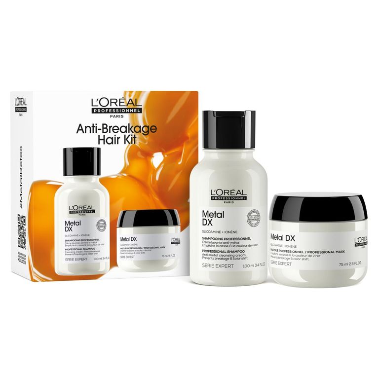 Mini Set Profesional Anti-Quiebre Shampoo 100Ml + Máscara 75Ml Metal Detox