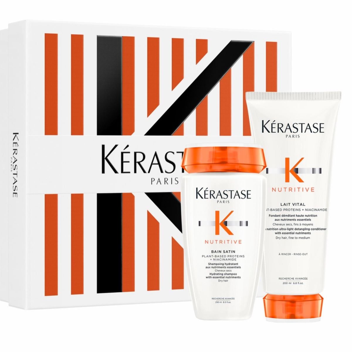 KERASTASE - Cofre Nutritivo Shampoo 250ml + Acondicionador 200ml Para Cabello Seco Nutritive Kérastase