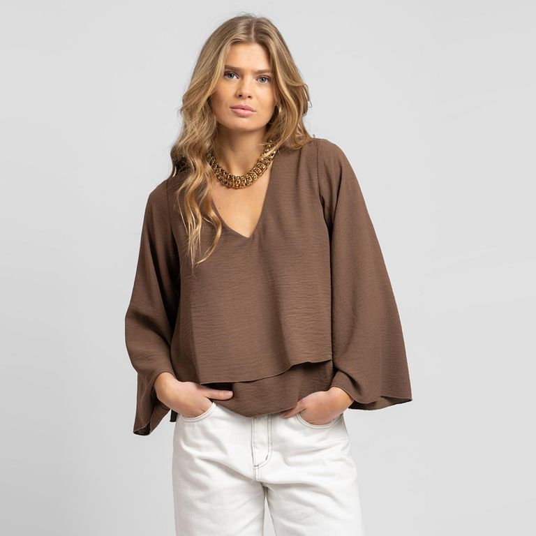 Blusa Adriana Café Mujer