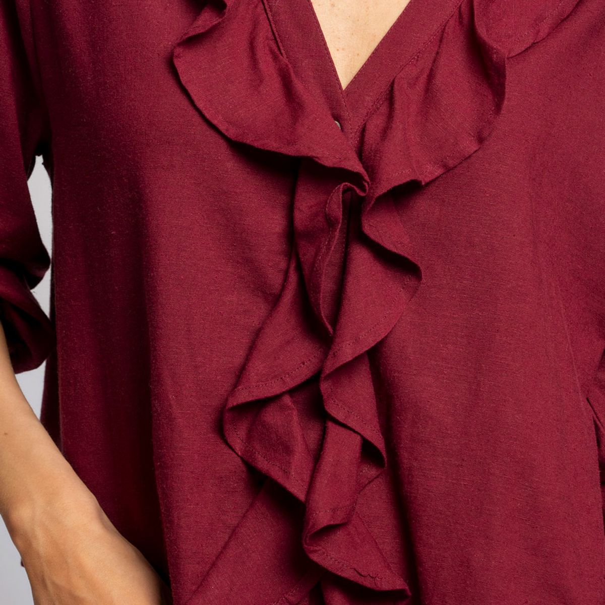 LOLITA LPK - Blusa Antonia Burdeo Mujer Lolita LPK