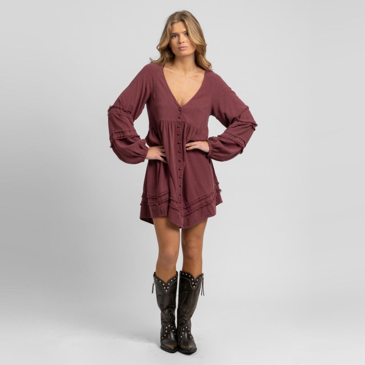 LOLITA POCKET - Vestido Corto Lino Mujer Lolita Pocket