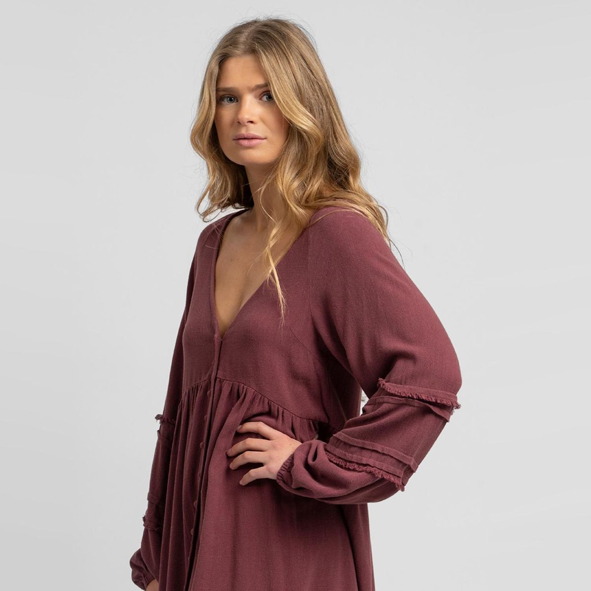 LOLITA POCKET - Vestido Corto Lino Mujer Lolita Pocket