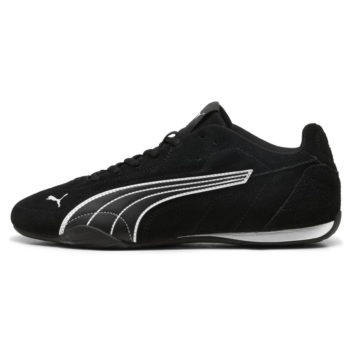 PUMA - Catch Zapatilla Urbana Gamuza Negro Mujer Puma