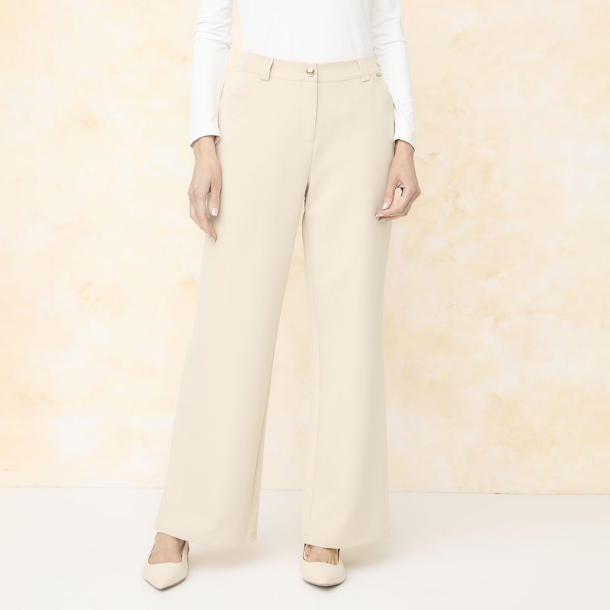 S COCCI - Pantalón Básico Tiro Alto Mujer S Cocci