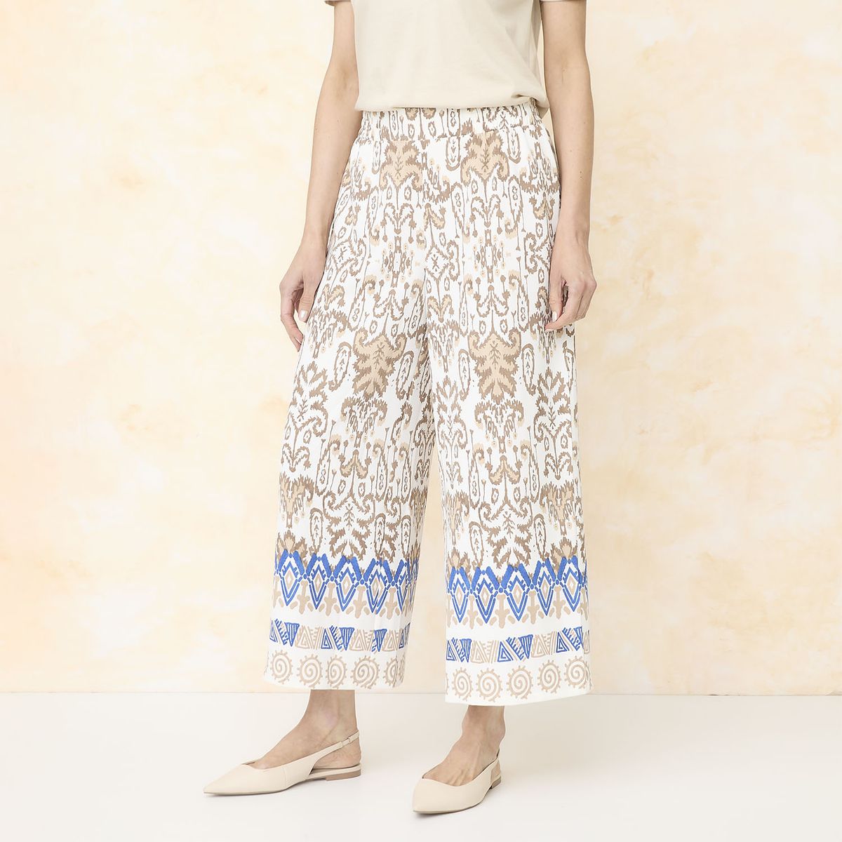 S COCCI - Pantalón Wide Leg Tiro Alto Mujer S Cocci