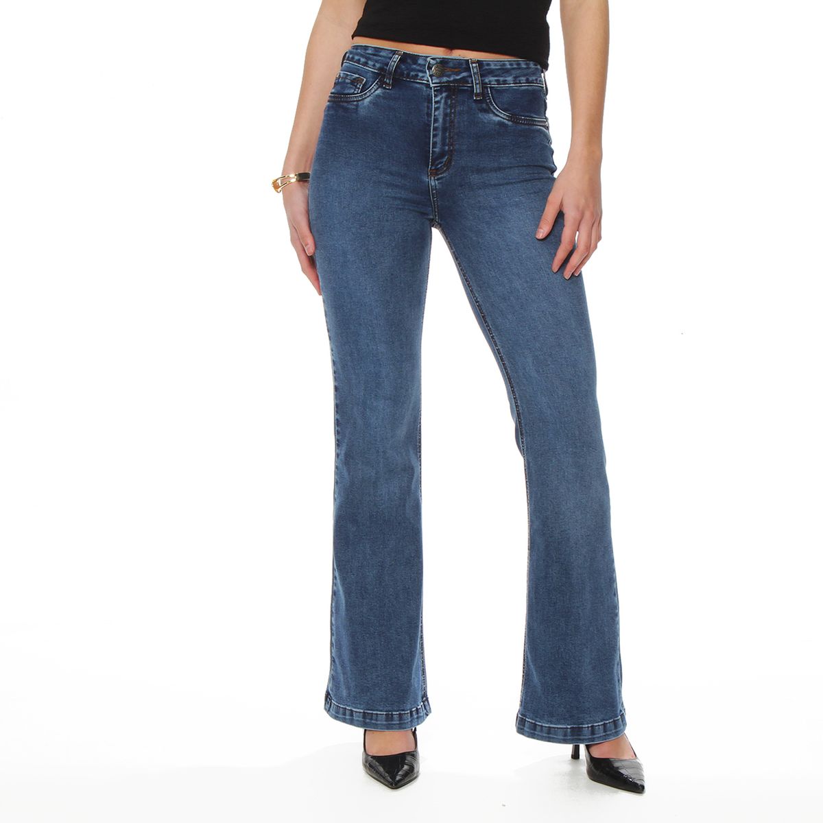 WADOS - Jeans Flare Tiro Medio Mujer Wados