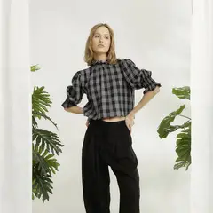 ROSSAMOLA - Blusa Manga Larga Algodón Mujer