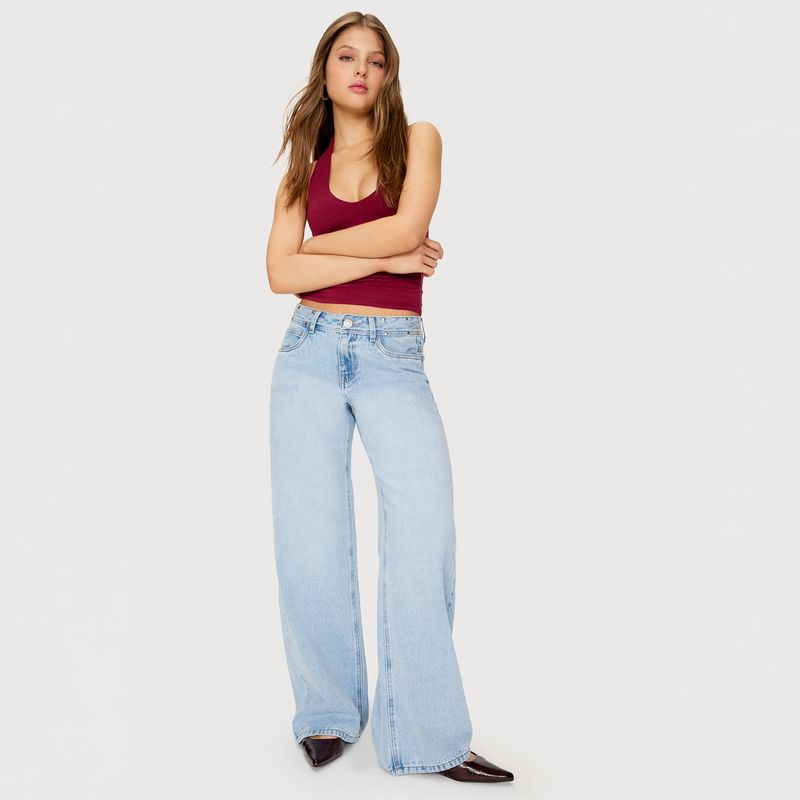 SYBILLA - Jeans Baggy Tiro Medio Mujer Sybilla