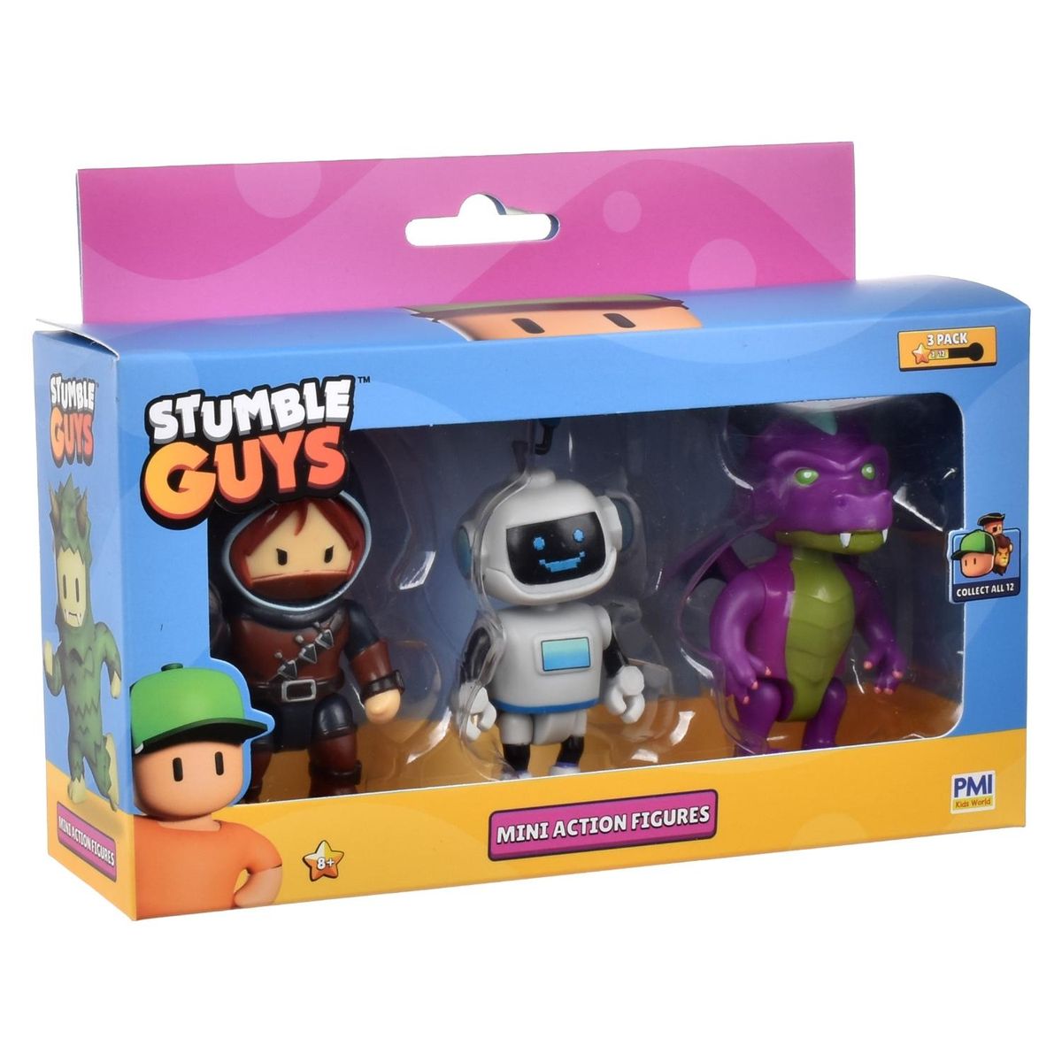 STUMBLE GUYS - Pack 3 Figuras 8 Cm Stumblebot Mk2 Stumble Guys