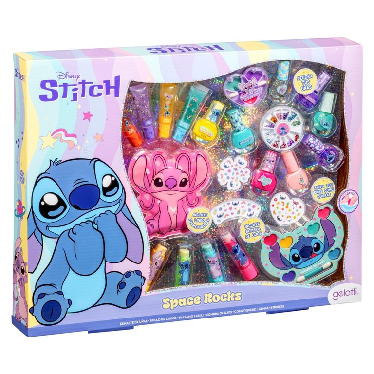 Estuche Maquillaje + Cosmetico Stitch