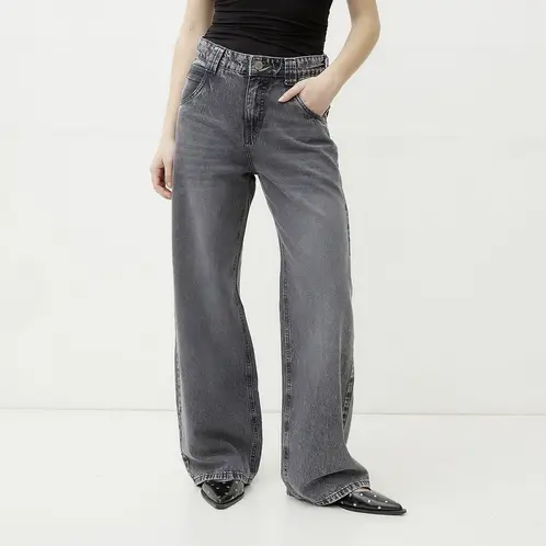 SYBILLA - Jeans Wide Leg Tiro Medio Mujer