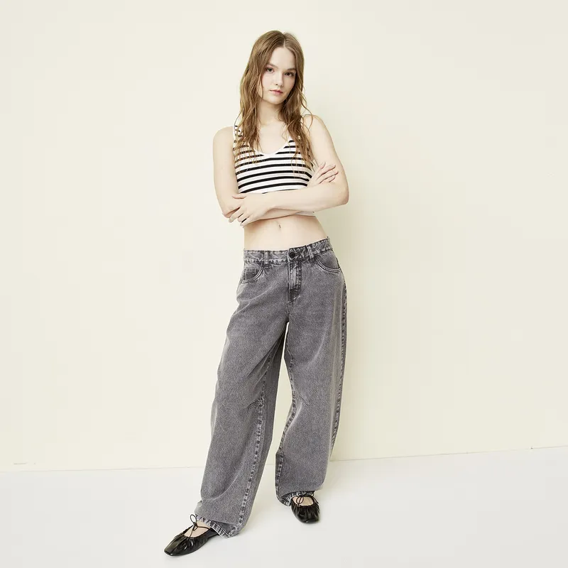 SYBILLA - Jeans Baggy Algodón Mujer Sybilla