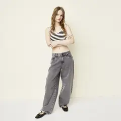 SYBILLA - Jeans Baggy Algodón Mujer