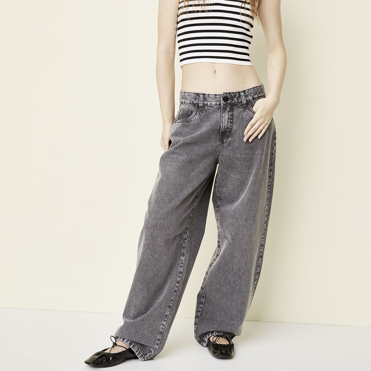 SYBILLA - Jeans Baggy Tiro Medio Mujer Sybilla