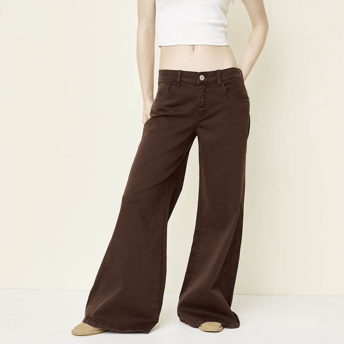 SYBILLA - Jeans Wide Leg Tiro Medio Mujer Sybilla
