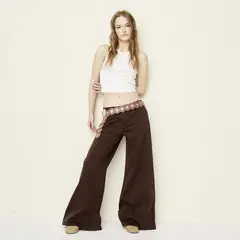SYBILLA - Jeans Wide Leg Tiro Bajo Mujer