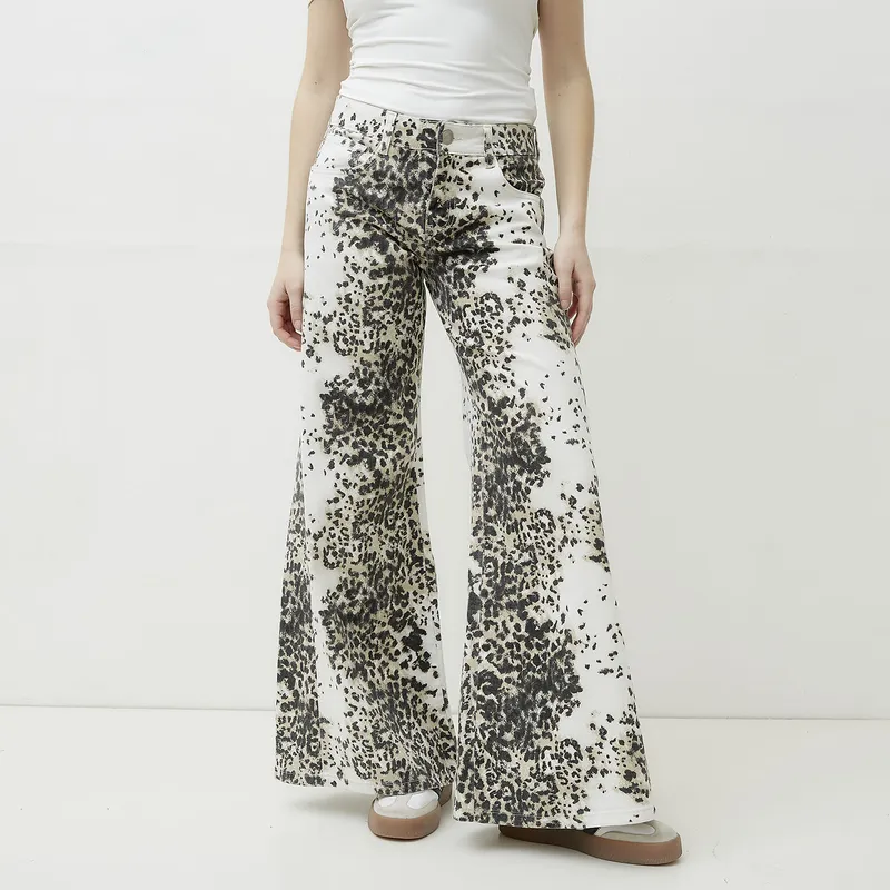 SYBILLA - Jeans Wide Leg Tiro Bajo Mujer Sybilla